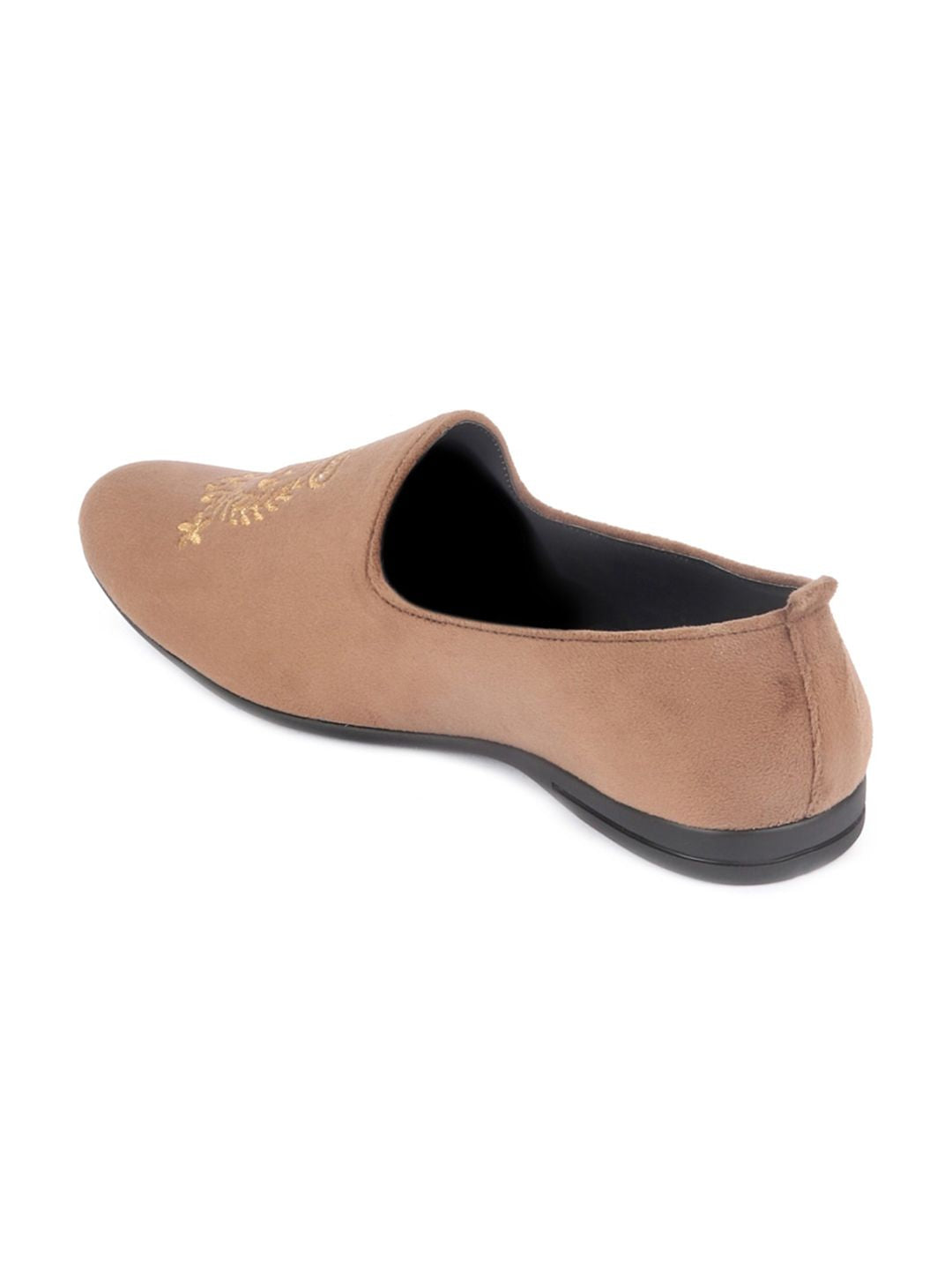 FAUSTO Men Embroidered Lightweight Velvet Mojaris