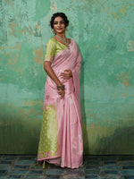 Thumbnail for Shree Shyam Fashion Pink Linen Cotton Saree - Dista