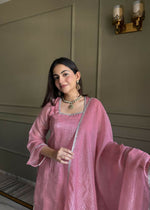Thumbnail for Teeya Creation Pink Color Crunchy Silk Party Wear Salwar Suit - Distacart