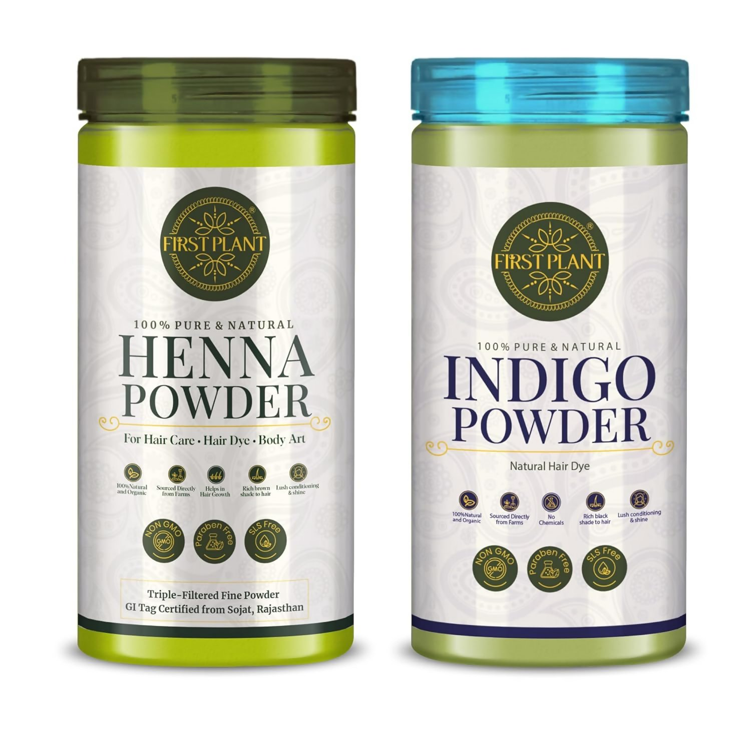 First Plant Natural Hair Dye Combo Pack For Black - Distacart