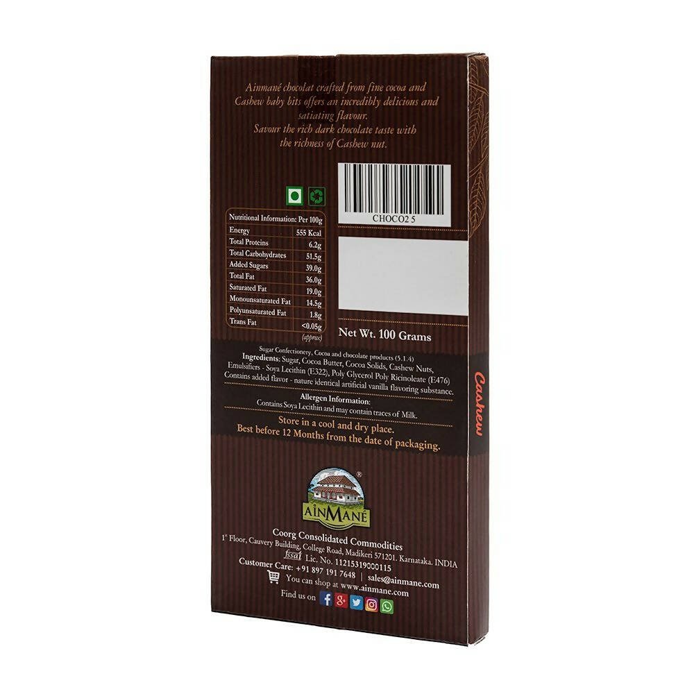 Ainmane Cashew Dark Chocolate 55% Cocoa - Distacart
