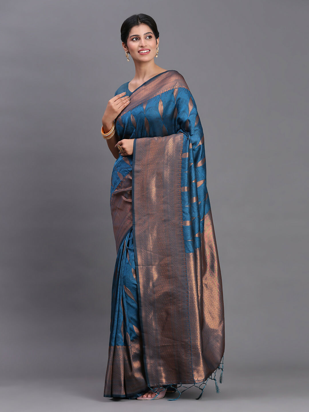 Astita Silk Peach Saree