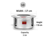 Thumbnail for Sumeet Stainless Steel Encapsulated Bottom Induction & Gas Stove Friendly Container - Dista