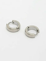 Thumbnail for NVR Men's Silver Plated Hoop Earrings - Distacart