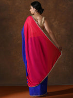 Thumbnail for Mitera Women Colourblocked Mirror Work Pure Georgette Saree - Distacart