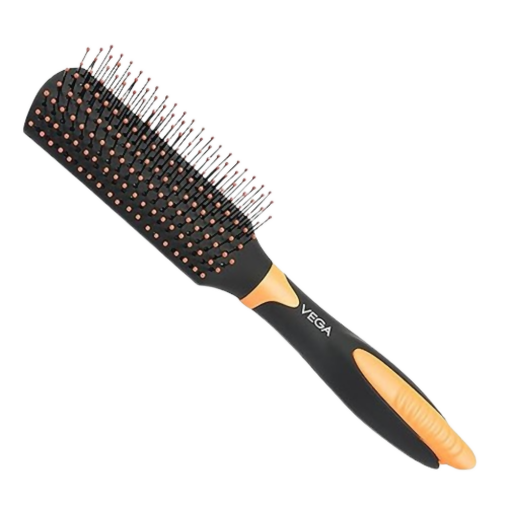 Vega Flat Brush With Clip, Black - Dista