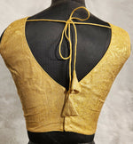 Thumbnail for Kia Fashions Gold Crush Tissue Self Design Readymade Blouse - Distacart