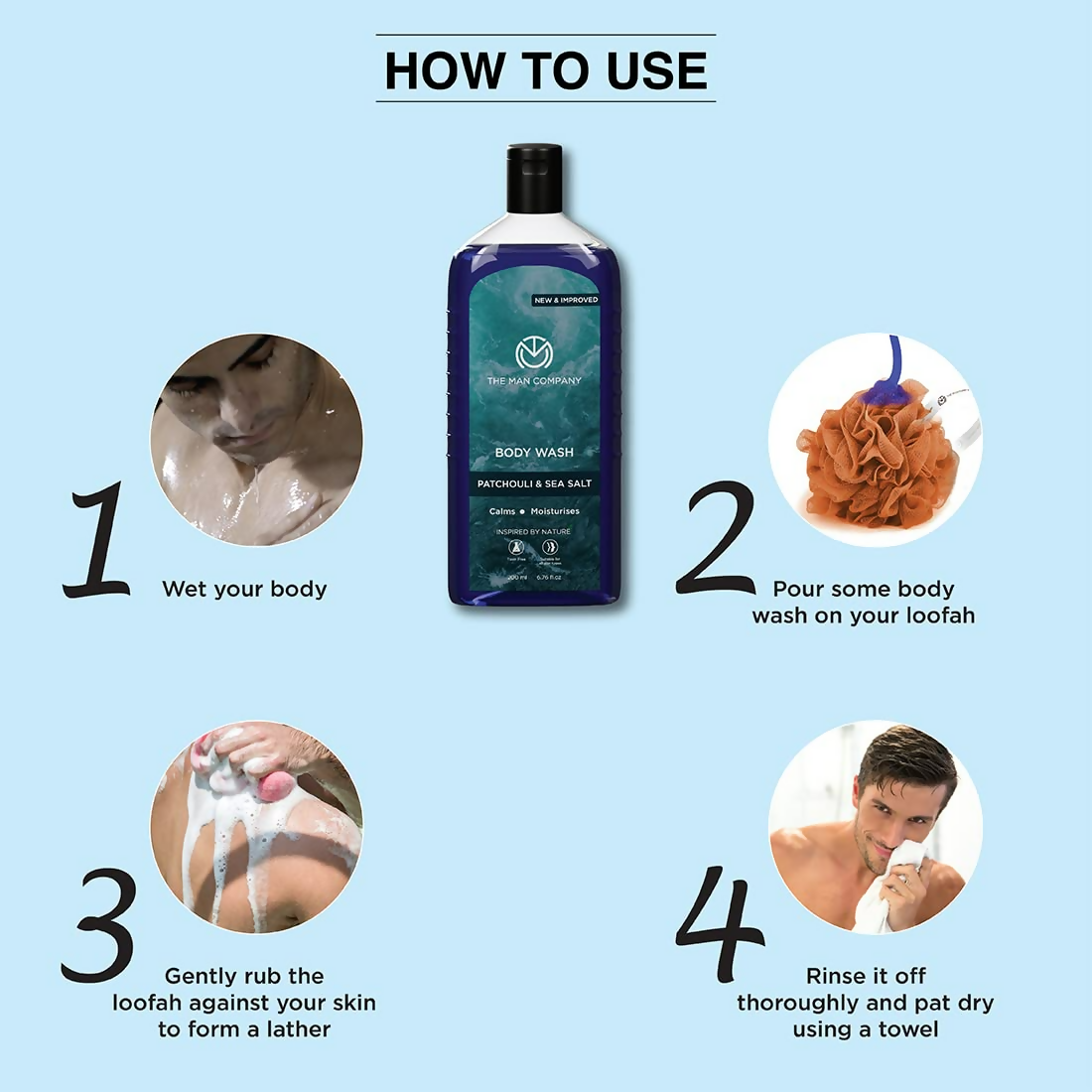 The Man Company Patchouli & Sea Salt Perfumed Body Wash - Distacart