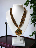 Thumbnail for Inhanns Everyday Statement Beaded Pendant Necklace - Golden - Distacart