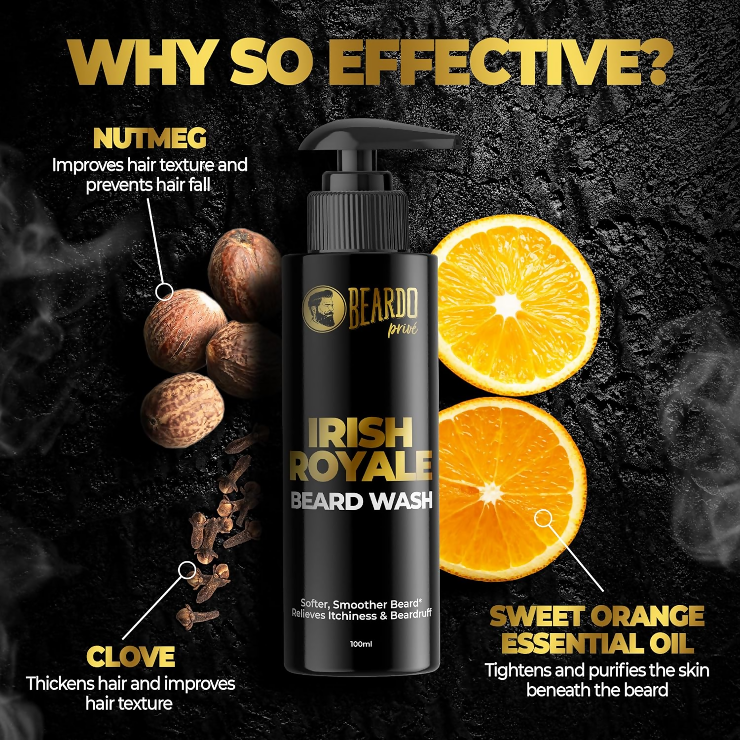 Beardo Prive Irish Royale Beard Wash - Distacart