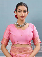 Thumbnail for Astita Light Pink Silk Saree