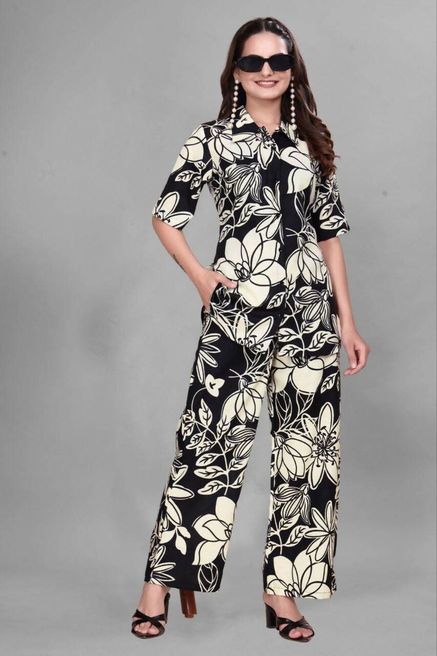 Preksha Creation Cotton Floral Print Kurta Set Co-Ord Set