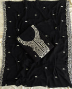 Thumbnail for KC Black Georgette Heavy Embroidered Fancy Suit For Women - Dista