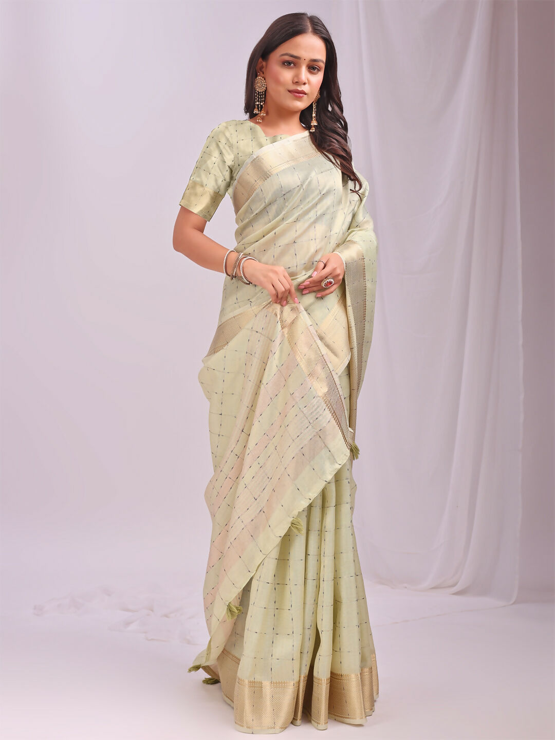 Astita Organza Light Green Saree