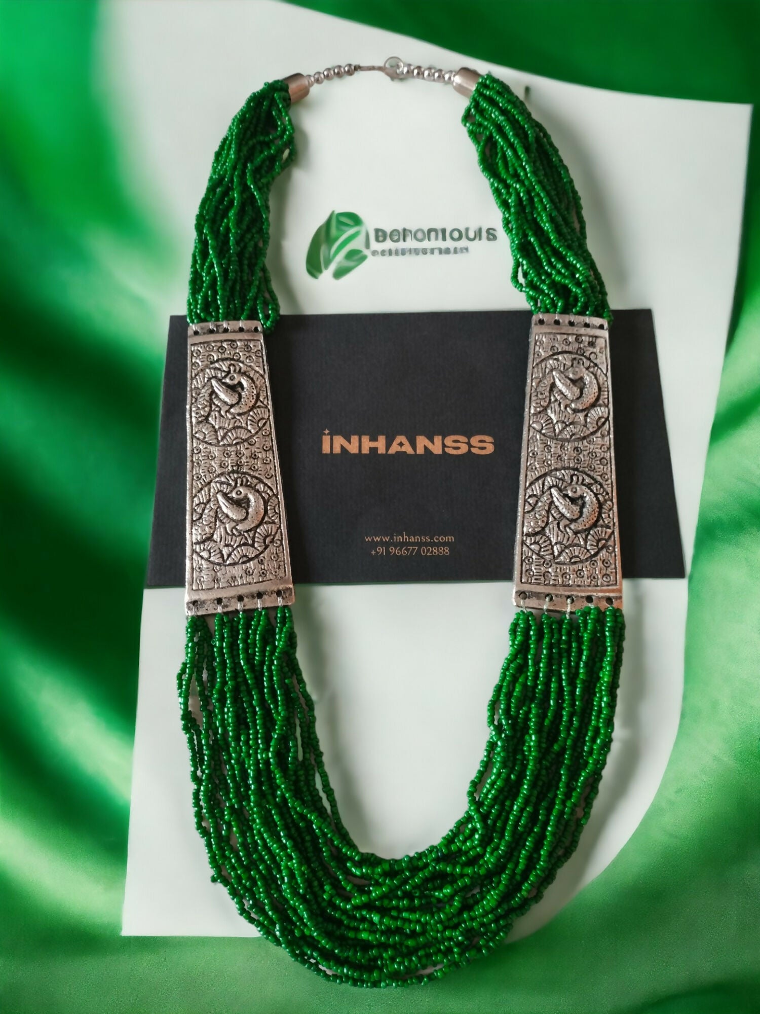 Inhanns Saree Shobha Statement Necklace - Green Onesize Necklace - Distacart