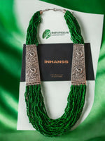 Thumbnail for Inhanns Saree Shobha Statement Necklace - Green Onesize Necklace - Distacart