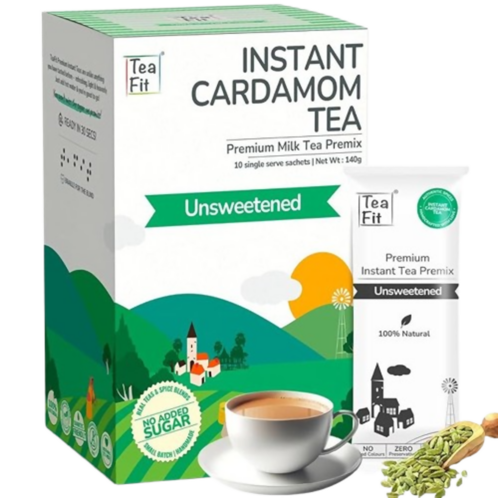TeaFit Premium NO SUGAR Instant Cardamom Tea Premix - Distacart
