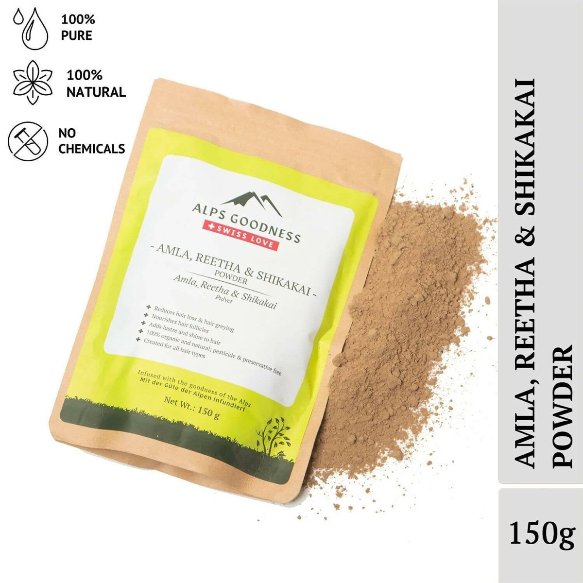 Alps Goodness Amla Reetha & Shikakai Powder - Distacart