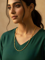 Thumbnail for NVR Women Gold Plated Handcrafted Minimal Chain - Distacart