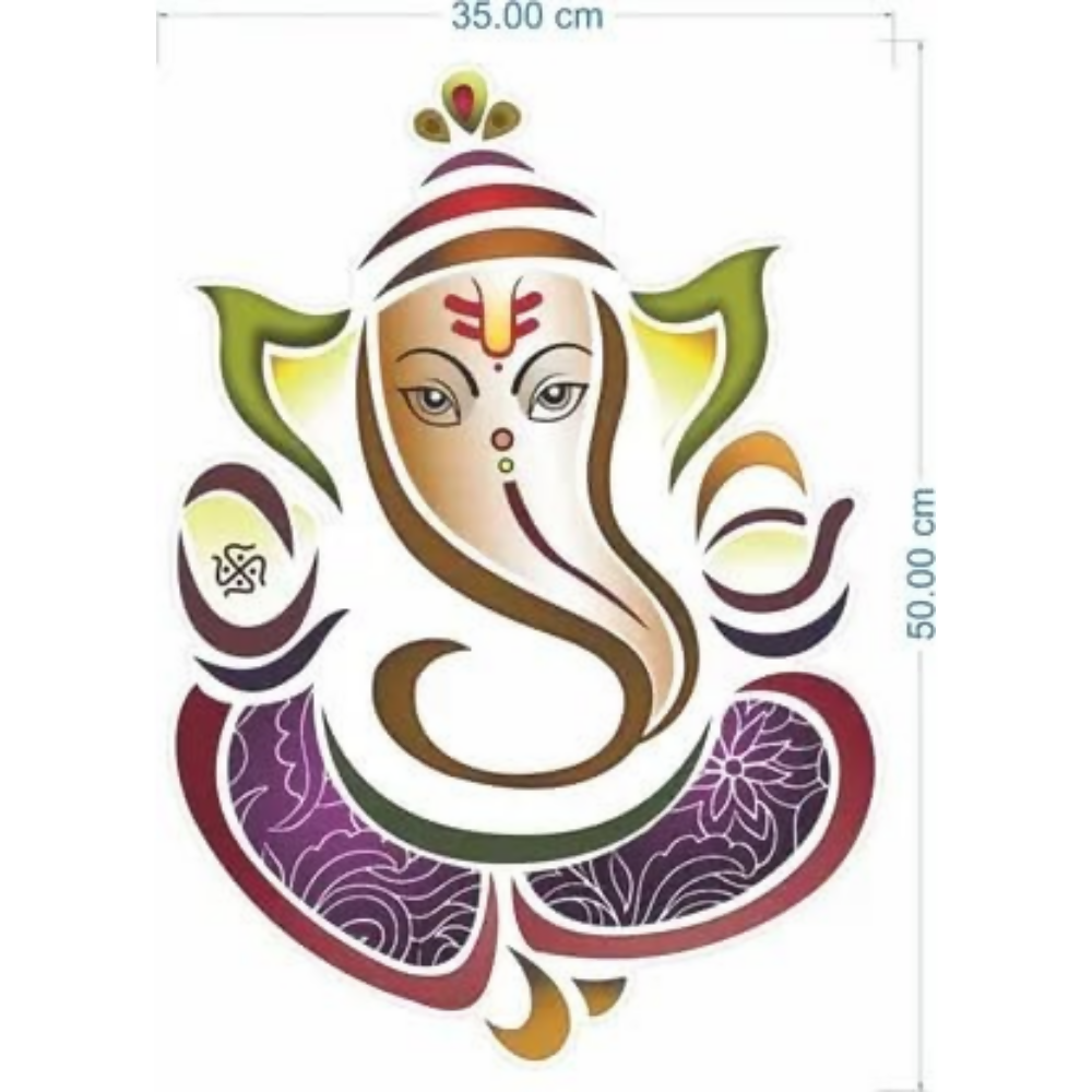 Rangoli White Glossy Vinyl Wall Sticker Premium Self-Adhesive Waterproof Decorative Wall Decal - Dista