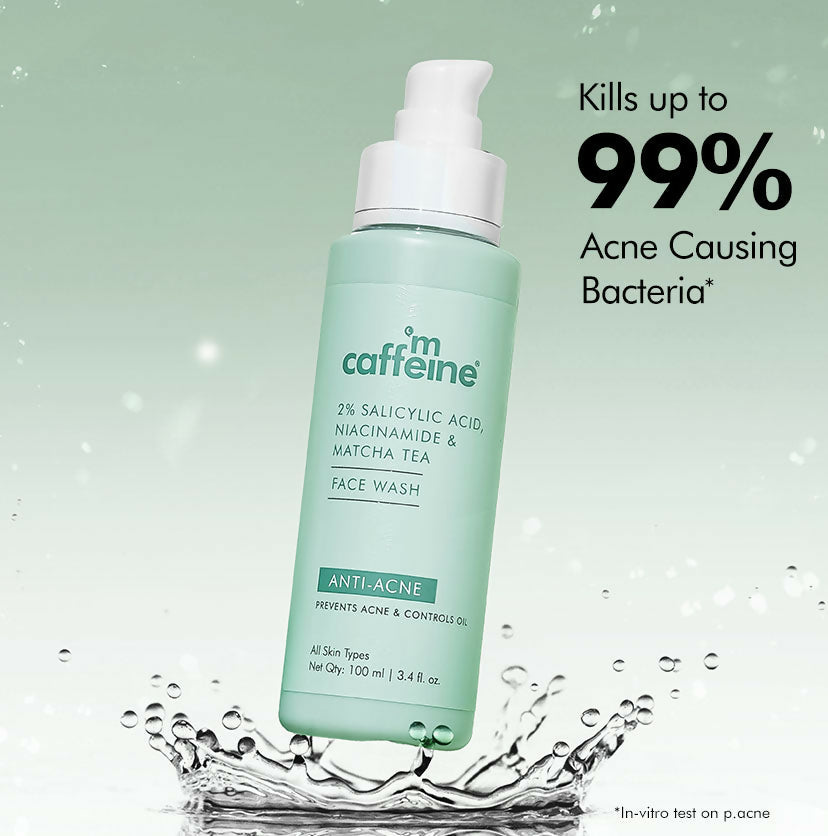 mCaffeine 2% Salicylic Acid Niacinamide & Matcha Tea Face Wash - Distacart