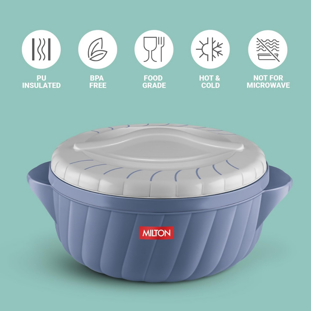 Milton Flora 1500 Insulated Inner Steel Casserole - Stone Blue - Dista