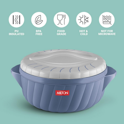 Milton Flora 1500 Insulated Inner Steel Casserole - Stone Blue - Dista
