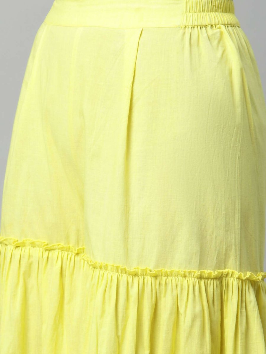 Ahalyaa Womens Royal Blue Pure Cotton Printed Tunic Sharara Set - Distacart