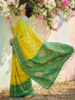 Thumbnail for Shree Shyam Fashion Green Soft Silk Saree - Distacart