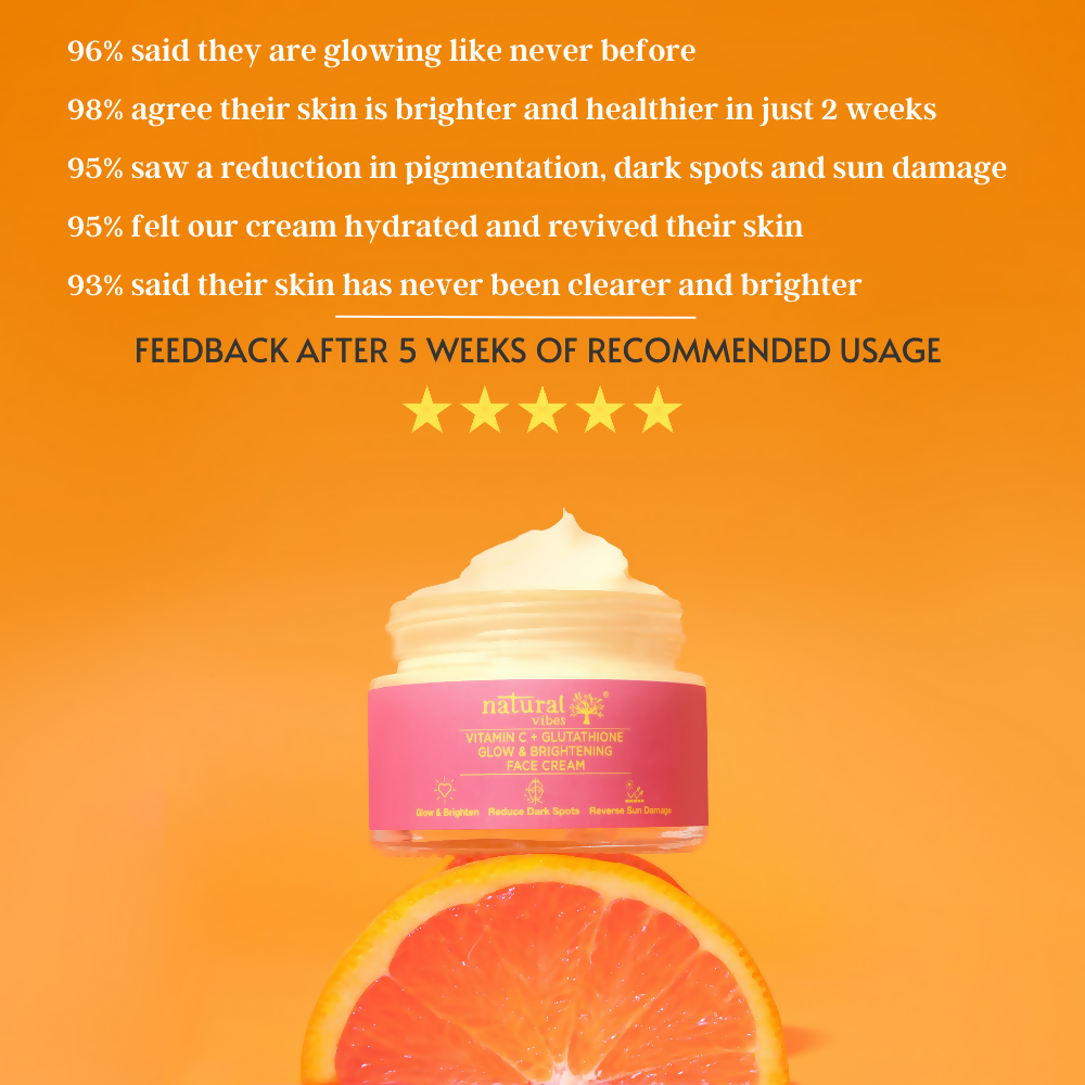 Natural Vibes Vitamin C + Glutathione Glow & Brightening Face Day & Ni Natural Vibes Vitamin C + Glutathione Glow & Brightening Face Day & Ni