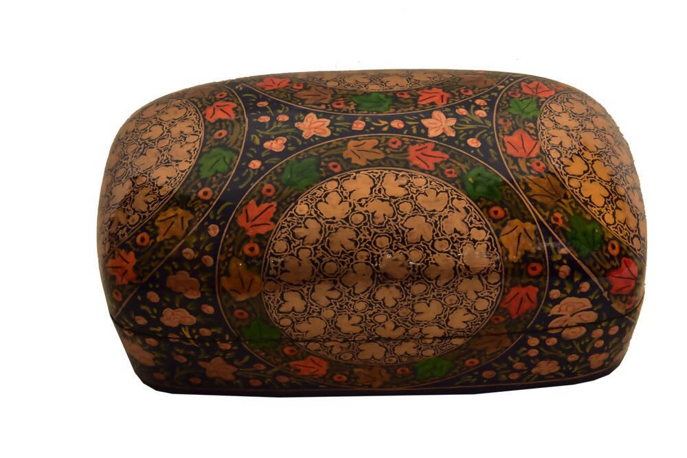 Nizalia Assorted Golden With Semi Circle Chinar Oval Box - Limited Time Offer - Distacart