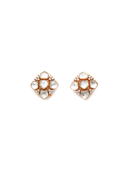 Kundan Studs (Gold) - Ruby Raang - Distacart