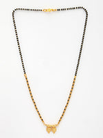 Thumbnail for NVR Women's Set of 5 Gold-Polished Black Beaded Mangalsutra - Distacart