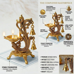 Thumbnail for Saudeep India Oxidized Metal Diya for Puja - Dista