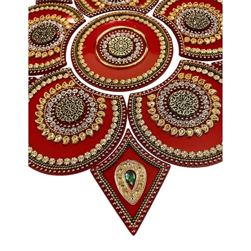 Moira Rangoli Big Acrylic Red for Festival Decorations - Dista