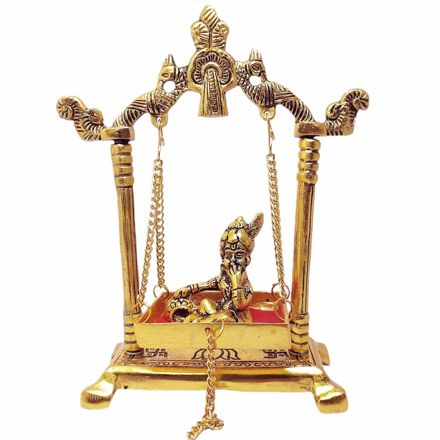 Chhariya Crafts Metal Krishna Jhula Laddu Gopal Idol - Distacart