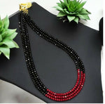 Thumbnail for Joban Fashion Women Red Black Victorian Beads Necklace With Multicolour Quartz Beads - Distacart