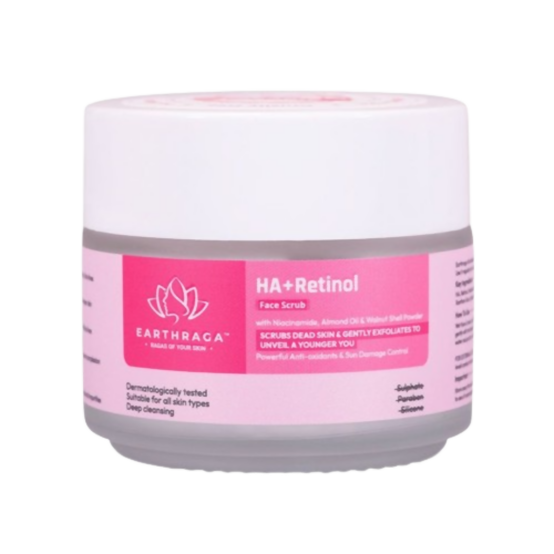 Earthraga HA + Retinol Face Scrub - Distacart