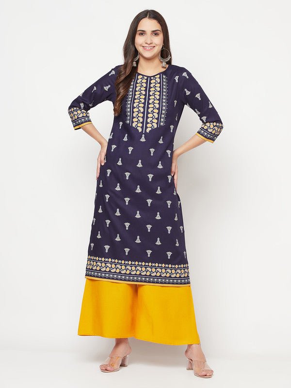 Aniyah Mustard Color Rayon Flared Slip-On Palazzo
