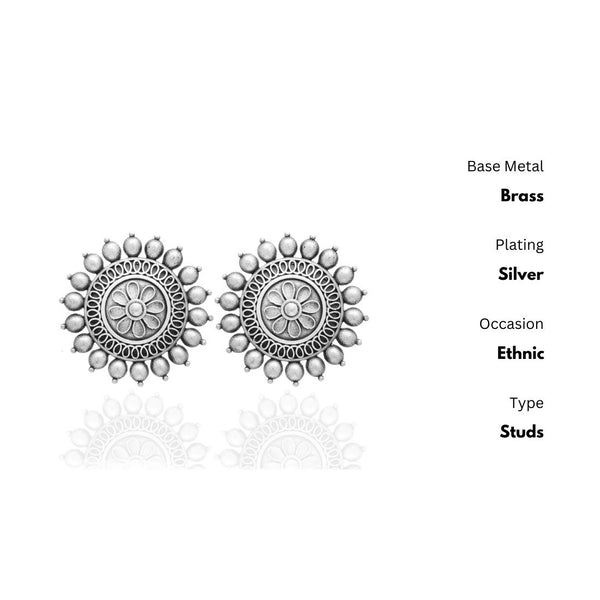 New Stylish Oxidized Gold-Polished Gold Studs Earrings for Womens by House of Ree - Distacart