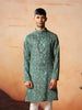 Green Floral Printed Kurta by Hilo Design - Distacart