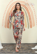 Thumbnail for Monjolika Fashion Multicolor Printed Rayon Designer Co Ord Set