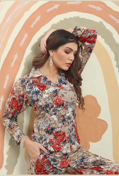 Monjolika Fashion Multicolor Printed Rayon Designer Co Ord Set - Distacart
