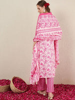 Thumbnail for Indo Era Women Floral Printed Kurta with Trousers & Dupatta