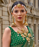 Thumbnail for Monjolika Fashion Green Color Weaving Border Silk Saree With Blouse