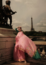 Thumbnail for Monjolika Fashion Light Pink Soft Silk Ceremonial Designer Saree