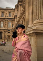 Thumbnail for Monjolika Fashion Peach Soft Silk Ceremonial Designer Saree