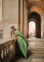 Thumbnail for Monjolika Fashion Light Green Soft Silk Ceremonial Designer Saree