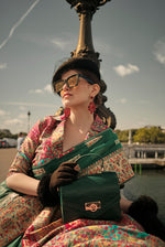 Thumbnail for Monjolika Fashion Teal Color Woven Festival Wear Saree