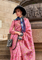 Thumbnail for Monjolika Fashion Pink Emblished Organza Contemporary Saree - Distacart